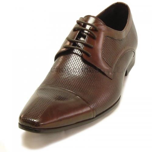 Encore By Fiesso Brown Genuine Leather Shoes FI6627